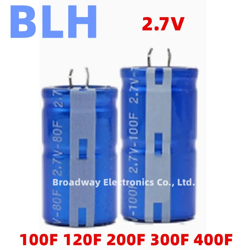 Supercapacitor Farad 2.7V - Varios Valores (100F a 400F) para Grabadora Vehicular/Bocina