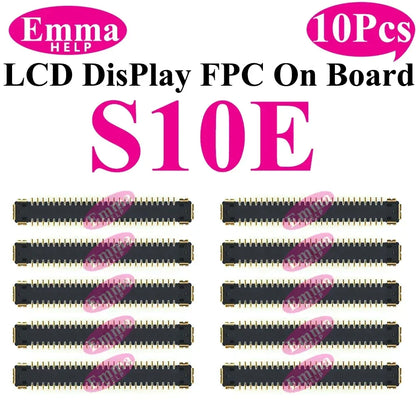 Conector de pantalla a bordo para Samsung S24 Plus S23 Ultra S22 S21 S20 FE Note 20 S10 LiteLCD pantalla FPC en enchufe de placa base, 10 Uds.