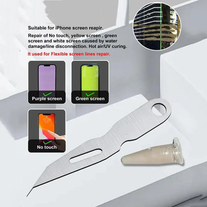 Cuchilla Ultra Fina Reparación Línea Pantalla ITO Nano Pasta Plata Conductiva / Cable Flex LCD