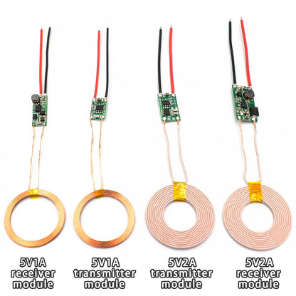 Módulo Fuente Alimentación Inalámbrica 5V 1A/2A Cargador Qi Transmisor + Receptor DIY
