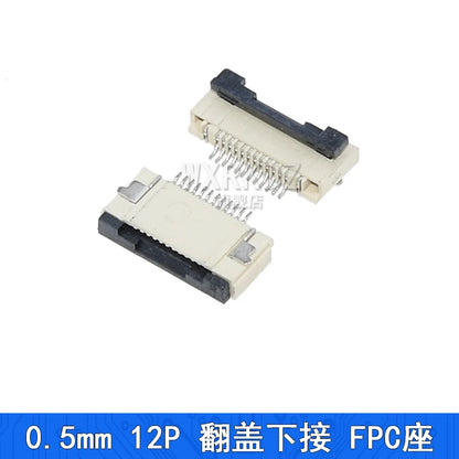 10PCS FFC FPC Connector Flat Cable Socket 0.5MM Adapter 4/5/6/7/8/9/10/12/14/16/18-40P 45/50/54/60/64Pin Down Flip Type Plug Kit