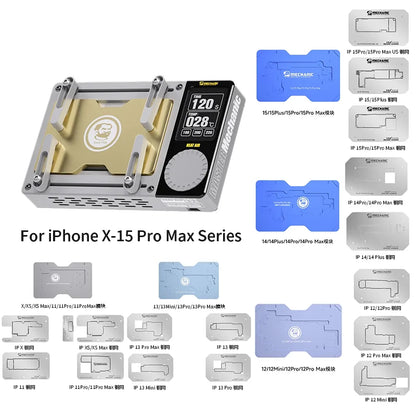 MECHANIC HEAT AIR Preheating Platform PTC Heating Core  BGA Stencil For IPhone X-15 Series Motherboard Layered Chip Reflow Weld
