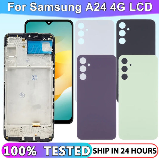 Pantalla probada A24 4G para Samsung A24 4G A245 SM-A245F SM-A245F/DS pantalla LCD reemplazo del ensamblaje del digitalizador de pantalla táctil