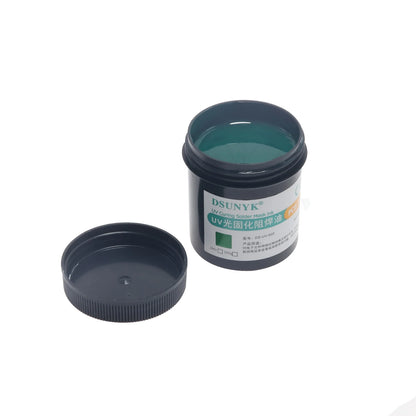 Tinta Máscara Soldadura Fotosensible UV DSUNYK (100g) para Placa Circuito PCB BGA (Previene Corrosión/Arcos)