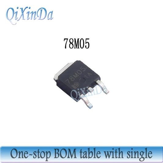 Lote 20/100 Pcs Regulador Voltaje 78M05 SMD TO-252 5V 500mA