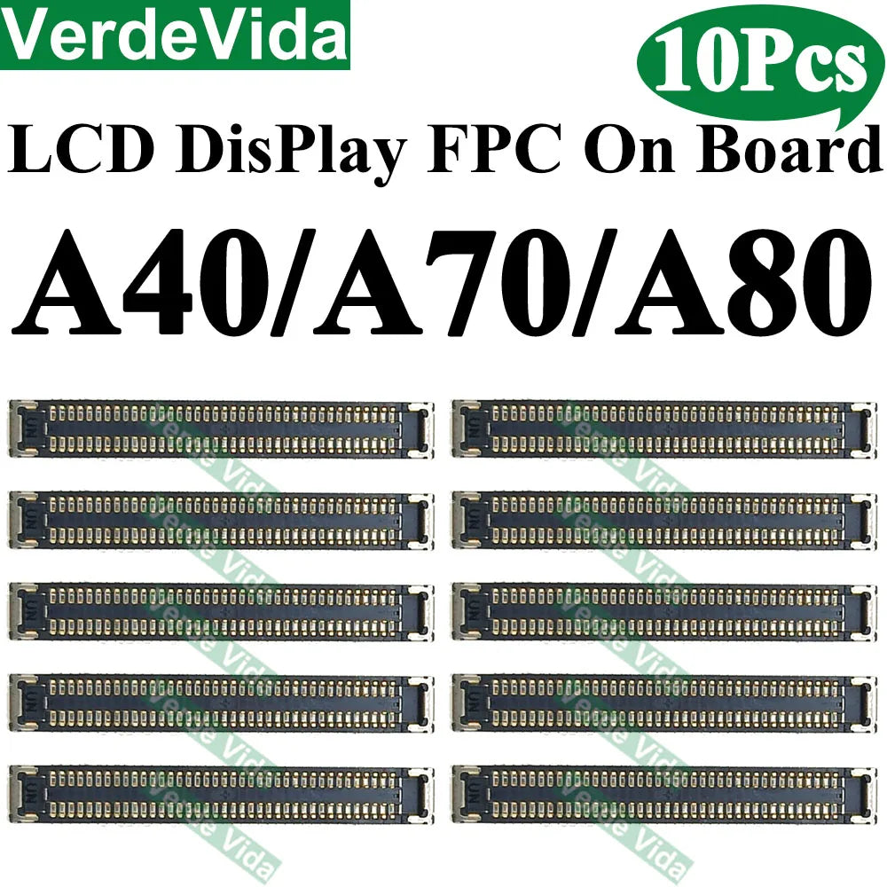 Conector FPC Pantalla LCD en Placa para Samsung Galaxy A10/A20/A21/A30S/A40/A50/A51/A70S / M12/M14/M15/M16 (10 Unidades)