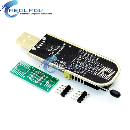 Kit Programador USB CH341A/CH341B 24/25 Series EEPROM Flash BIOS + Clip Test SOP8/SOP16/SOIC8/SOIC16 Clamp
