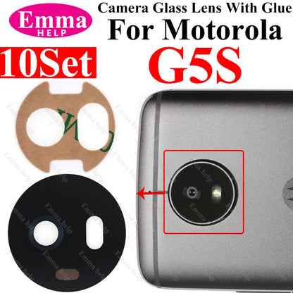 10set A+ Back Camera Glass Lens for Motorola Moto G9 G8 G7 G6 G5 Plus Play Power Rear Camera Lens