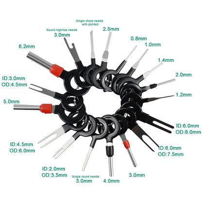 Kit Herramienta Extracción Terminales/Pines Conector Cable Auto (Reparación Automóviles)