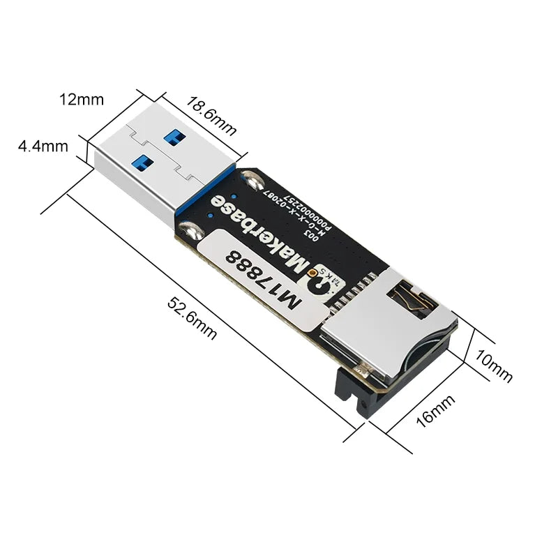 Lector Tarjetas USB 3.0 KUFAN MKS EMMC-ADAPTER V2 para Módulo MKS EMMC / MicroSD / TF