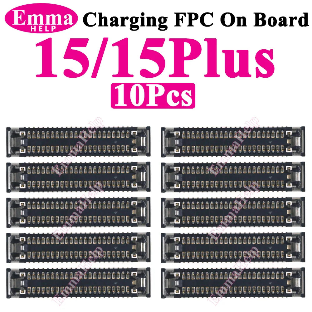 Conector FPC Dock Carga USB en Placa Lógica para iPhone 11-16 Pro Max/Plus/Mini/XS Max (Original, 10 Unidades)