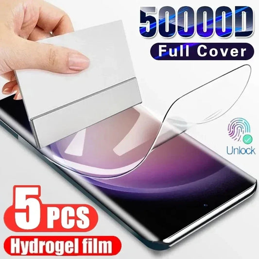 Film Hidrogel Protector Pantalla para Samsung Galaxy S8-S10 Plus/FE / S20-S24 Ultra / Note 9/10/20 Plus (5 Unidades)