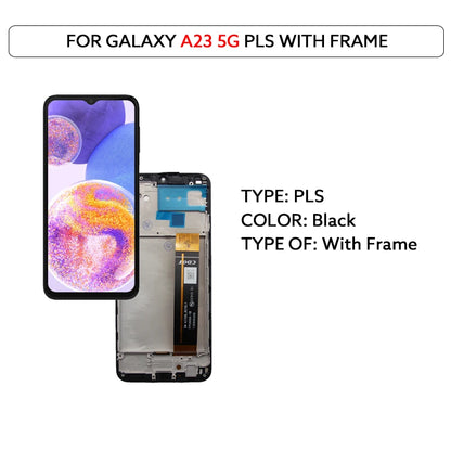 Pantalla LCD para Samsung Galaxy A23 4G 5G A235 A236, Panel de montaje de digitalizador con pantalla táctil con marco, piezas de repuesto de pantalla LCD