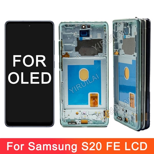 Pantalla LCD OLED 6,43 para Samsung Galaxy S20 FE G780 S20FE 5G G781, montaje de digitalizador con pantalla táctil de repuesto