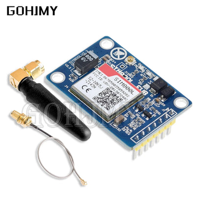 Módulo GSM/GPRS SIM800L (Quad-Band) con Antena PCB y Placa Micro SIM para Arduino (Rojo/Azul)