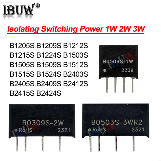 Módulo Fuente Alimentación Aislada Regulada DC-DC 1W/2W/3W (B1205S-B1224S, B1503S/B1505S)