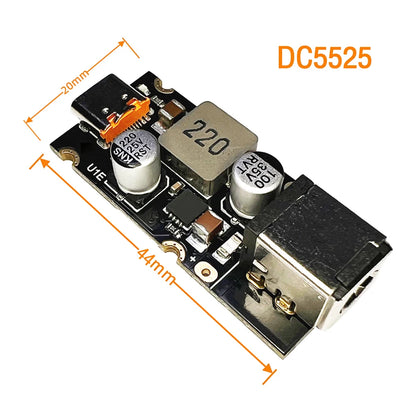 Módulo Carga Rápida PD 65W USB-C Soporta PD3.1/QC3.0/SCP/PPS para Arduino DC 8-30V