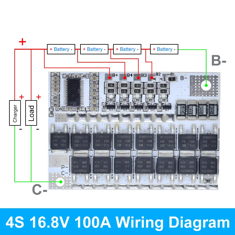 3s/4s/5s Bms 12v 16.8v 21v 3.7v 100a Li-ion Lmo Ternary Lithium Battery Protection Circuit Board Li-polymer Balance Charging