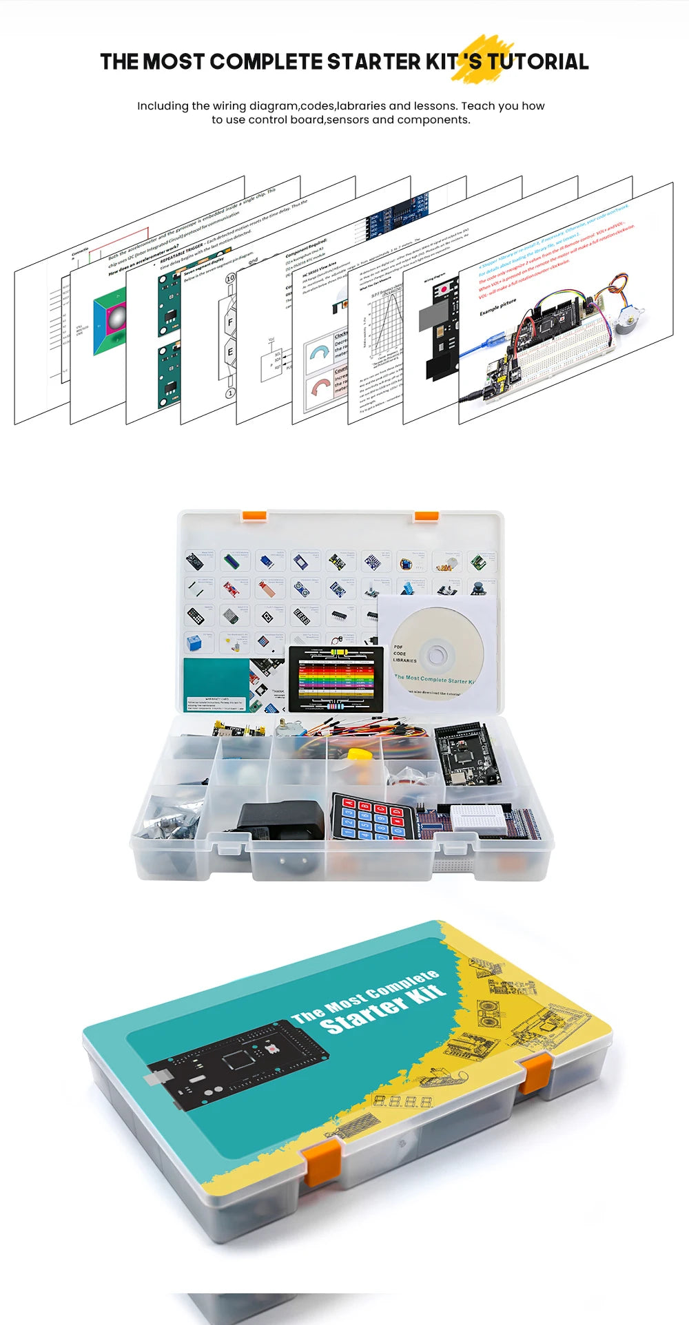 Kit Inicio KUONGSHUN Más Completo con Tutorial compatible Arduino IDE