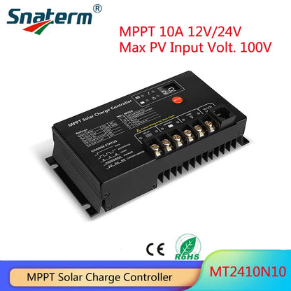 High Quality MPPT 10A 12V 24V Solar Charge Controller Waterproof 10A MPPT Solar cells Panels Battery Regulator battery chargers