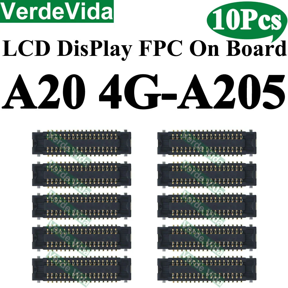Conector FPC Pantalla LCD en Placa para Samsung Galaxy A10/A20/A21/A30S/A40/A50/A51/A70S / M12/M14/M15/M16 (10 Unidades)