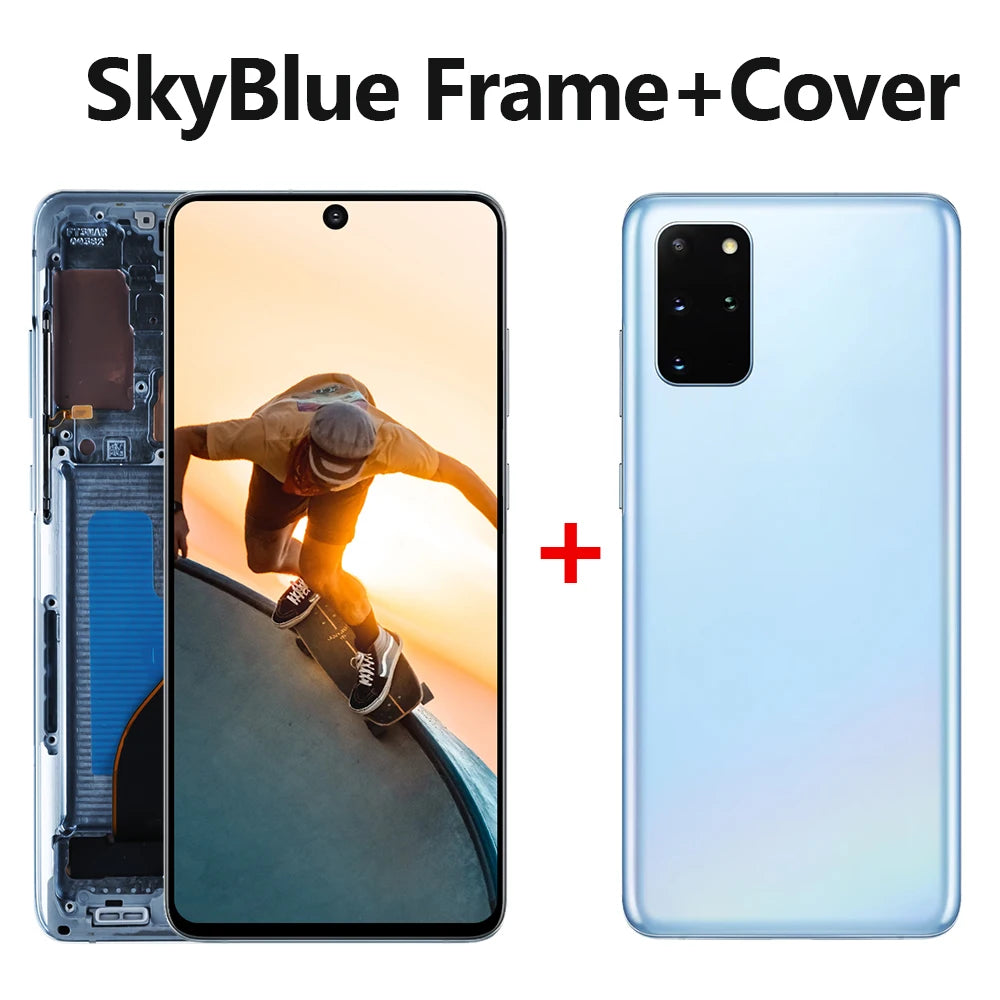 Pantalla AMOLED de 6,7 pulgadas para Samsung Galaxy S20 Plus LCD G985 G985F G985F/DS G986 LCD S20 + con montaje de digitalizador de cristal táctil