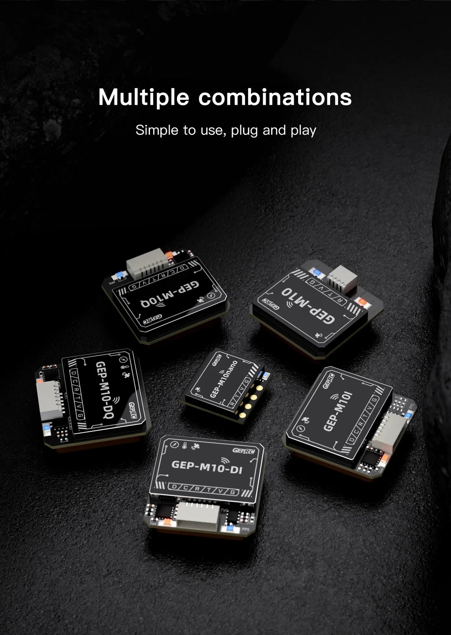 Módulo GPS GEPRC Serie GEP-M10 con Chip Flash, Magnetómetro QMC5883, Barómetro DPS310 y Capacitor Farad para Drones RC