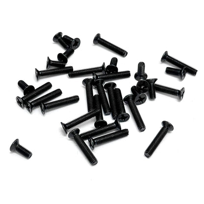 Kit Tornillos Pequeños Phillips Cabeza Plana Avellanada (M1.4-M3) Acero Carbono para Laptop/Computadora (720 Piezas)