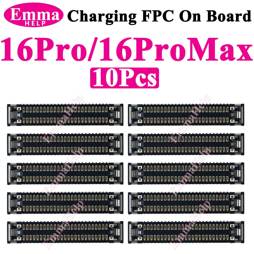 Conector FPC Dock Carga USB en Placa Lógica para iPhone 11-16 Pro Max/Plus/Mini/XS Max (Original, 10 Unidades)