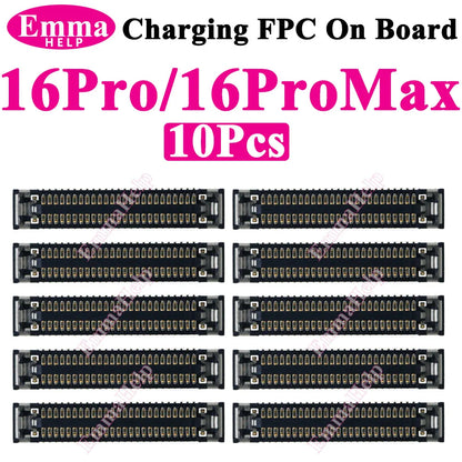 Conector FPC Dock Carga USB en Placa Lógica para iPhone 11-16 Pro Max/Plus/Mini/XS Max (Original, 10 Unidades)