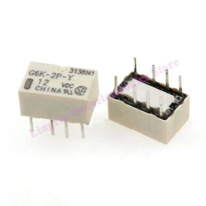 Relé Señal SMD G6K-2F-Y / G6K-2P-Y 8-Pin - Voltajes (3V/5V/12V/24V DC) 10x6.5x5mm - Lote 20 Piezas