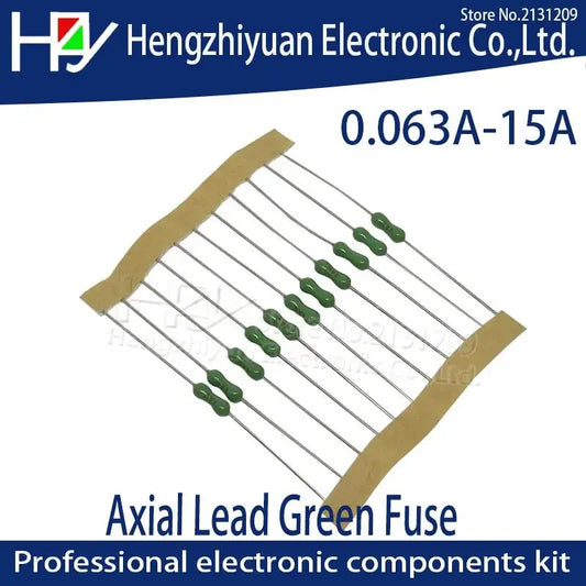 Axial Lead Green Fuse 125/250V 0251 1/8A 1/4A 62mA 125mA 250mA 1A 2A 3A 3.15A 4A 5A 7A 8A 10A 15A Fast Blow PICO Resistance Fuse