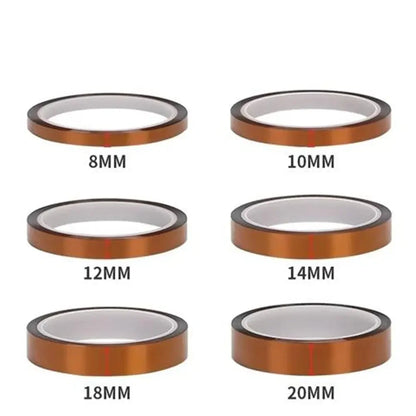 Cinta Adhesiva Alta Temperatura BGA Aislante Térmico (10mm Ancho) Protección Placa Impresión 3D (1 Unidad)