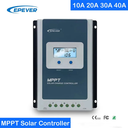 EPever MPPT 40A 30A 20A 10A Solar Charge Controller 12V 24V Auto Solar Panel Regulator Solar Battery Charger Tracer3210AN 4210AN