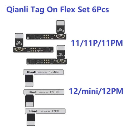 MasterXu Qianli Battery Flex for iphone 11 12 13 pro Max Mini Apple Power Repair Replacement icopy Tag On Write Data Cable Tools