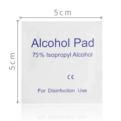 100Pcs/box 75% Alcohol Wipes Individually Wrapped for Disposable Cleaning Pads Car Detail Glass Wash Towel Screen Glasses Clean