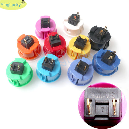 Botón Pulsador Arcade Sanwa OBSF-30 / OBSF-24 (24mm/30mm) Switch Reemplazo Nintendo/MAME/Raspberry Pi (1 Unidad)