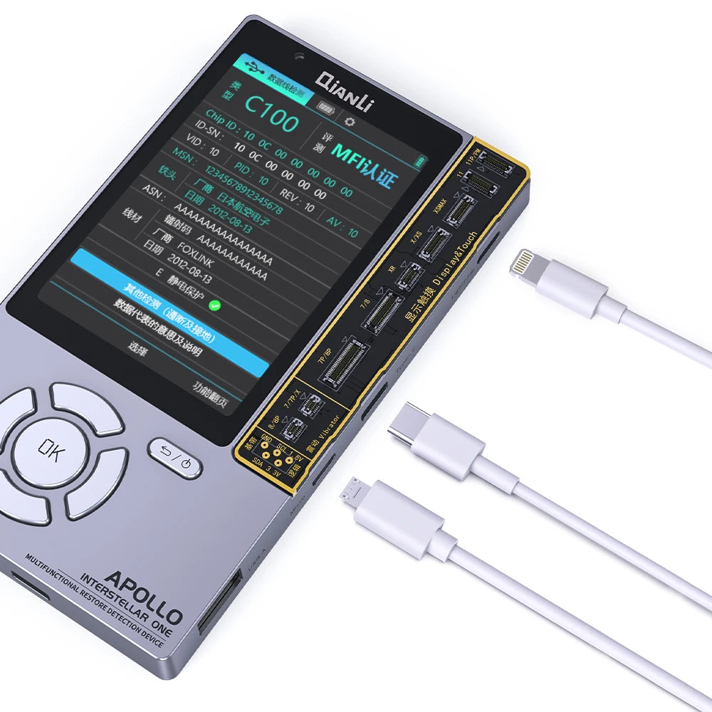 Qianli Apollo interstellar One For iPhone Fixed Photosensitive Original Color Data Line Detection Battery Code Read And Write