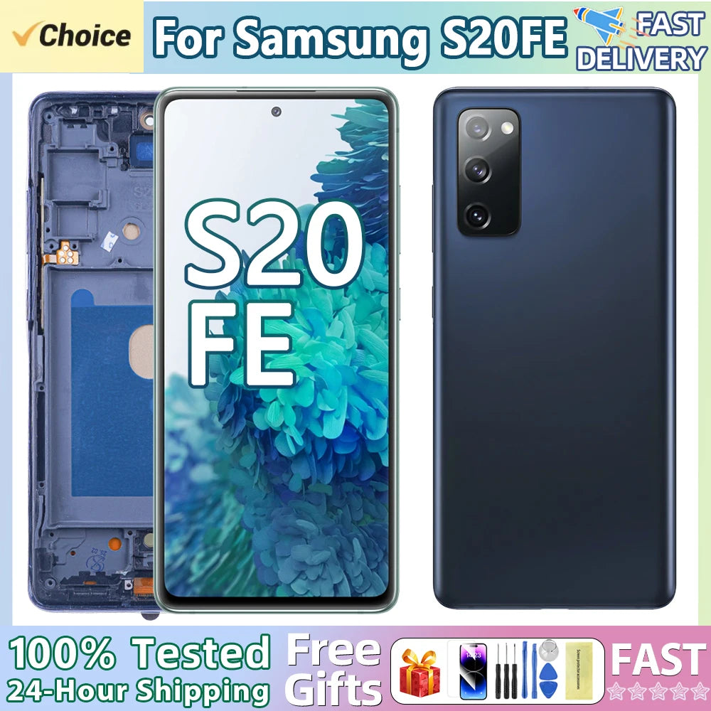 Pantalla AMOLED para Samsung Galaxy S20 FE 4G/5G pantalla LCD montaje de pantalla táctil para Samsung S20 FE G780 G781 reemplazo de pantalla