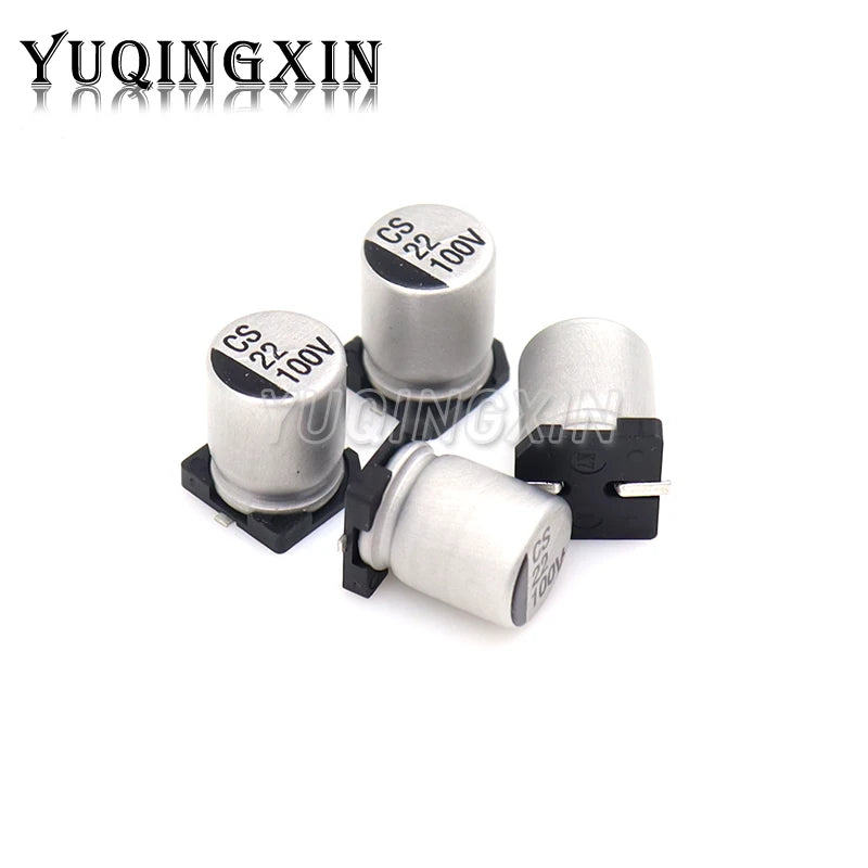 Capacitor Electrolítico Aluminio SMD (1uF-1000uF, 10V-50V) - Pack 10 Unidades (Valores Surtidos)