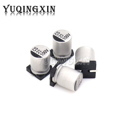 Capacitor Electrolítico Aluminio SMD (1uF-1000uF, 10V-50V) - Pack 10 Unidades (Valores Surtidos)