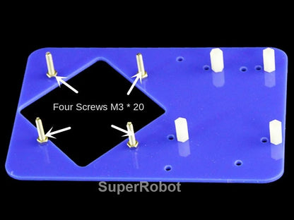 Kit Garra Brazo Robot Manipulador Mecánico Acrílico 4-DOF (Desarmado, para SG90/MG90S) Arduino STEAM