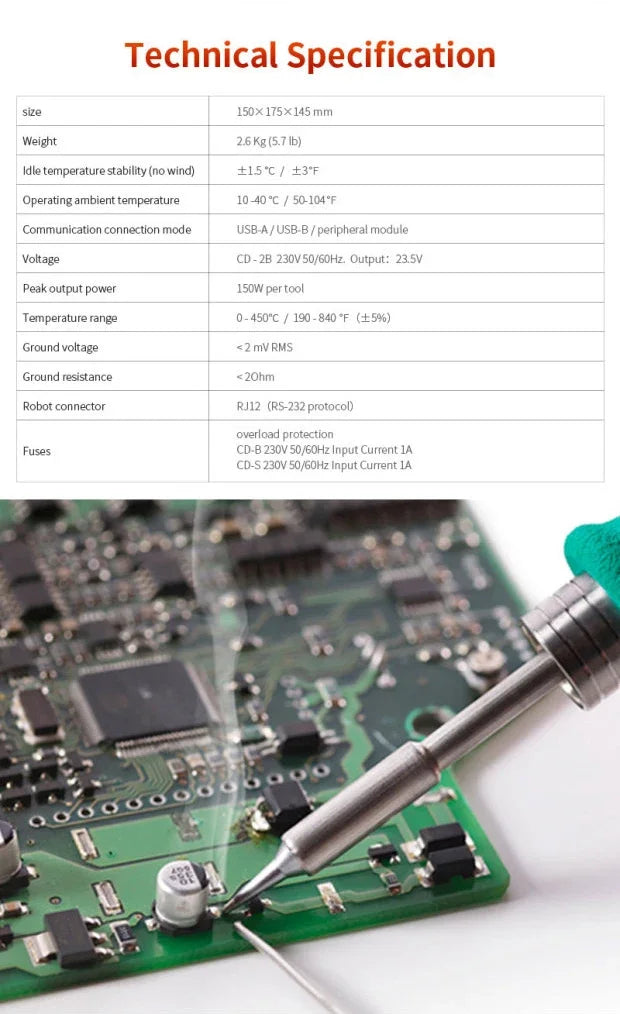 Original JBC CD-2SHQF Welding Platform Precision Integral Soldering Stations With T210-A Handle Pencil