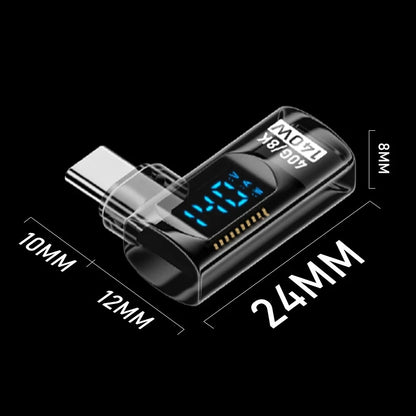 Adaptador USB-C Ángulo Recto 90°/Forma U (USB4 40Gbps, PD 140W, 8K@60Hz) para Thunderbolt 3/4