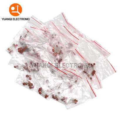 Kit Surtido Capacitor Cerámico (2pF-0.1uF, 50V, 30 Valores x 10 Unidades) DIY - Pack 300 Piezas