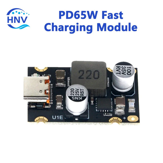 Módulo Carga Rápida PD 65W USB-C Soporta PD3.1/QC3.0/SCP/PPS 5V-20V