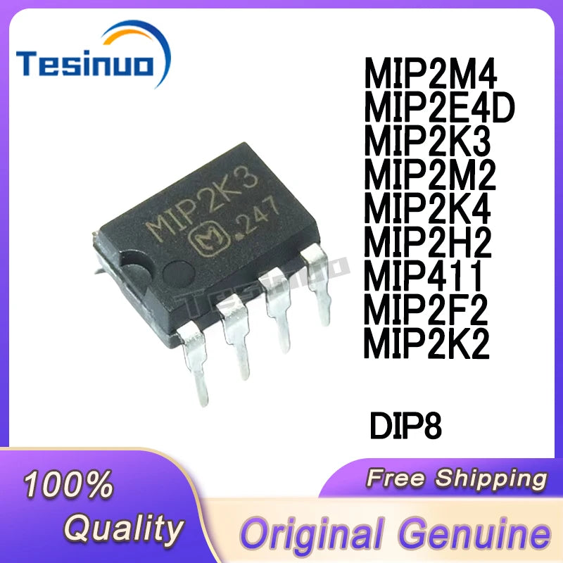 Chip Gestión Energía LCD MIP2F2/MIP2K2/MIP411/MIP2K3/MIP2K4/MIP2H2/MIP2M2/MIP2M4/MIP2E4D (DIP-8) (Nuevo Original, 5 Unidades)