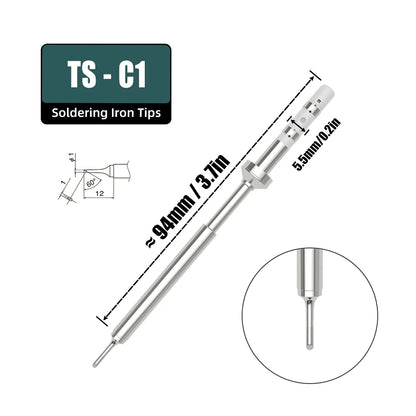 TS101 PINE64 TS100 Electric Soldering Iron Replacement Heater Tips Solder Head Models of Pinecil TS Tip Sting Tin Welding Tool