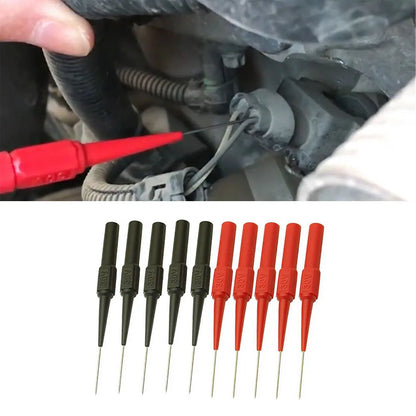 Kit Puntas Prueba Multímetro (x2) - Sondas Automotrices No Destructivas (600V/10A, Aguja 2mm)