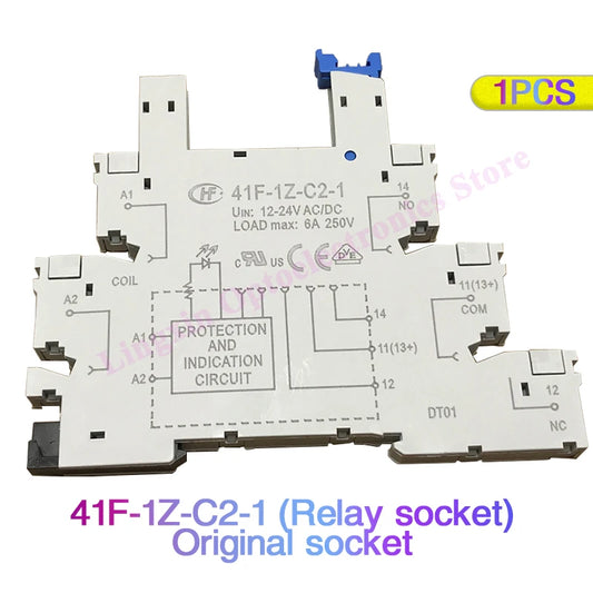 Relé Potencia HF41F-ZS/ZST/HS/HST 5-Pin 6A - Voltajes (5V/12V/24V DC) - Lote 5 Piezas